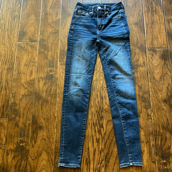 American Eagle super high rise Jegging, size 00 - Picture 2 of 11